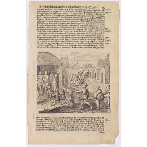 [Vespucci lands on the Island of Giants.]