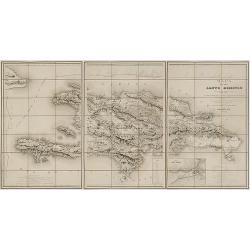 Mapa de la isla de Santo Domingo.