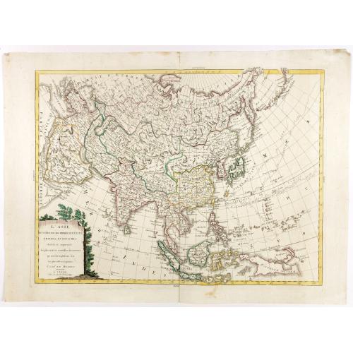 Old map image download for L'Asie divisée dan ses principaux états, empires, et royaumes dréssée et augmentée des plus exactes nouvelles découvertes qui ont fait en plusieurs fois les plus celebres capitaines.