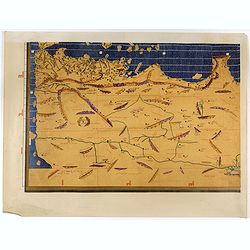 (Single sheet from Tabula Rogeriana world map with North African section.)