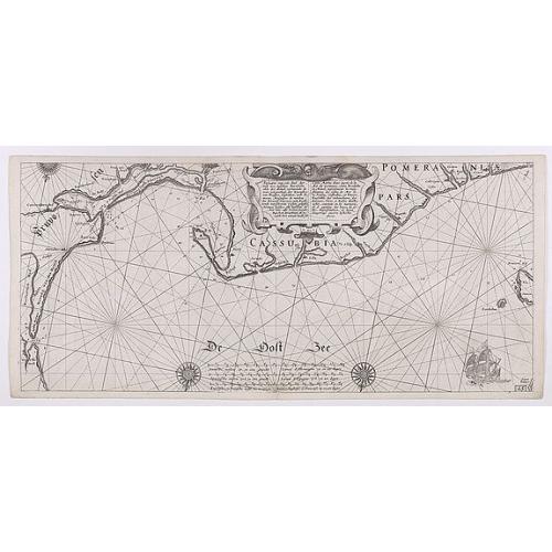 Old map image download for Pascaarte van een deel der Oost Zee, tusschen Bornholm ende der Memel, vertonende de ware gelegentheijt der Zeecusten van Pruijssen. . .