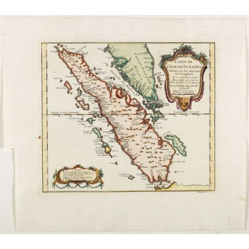 Old map image download for Carte de L'Isle de Sumatra Dressee sur les Journaux des Navigateurs . . .