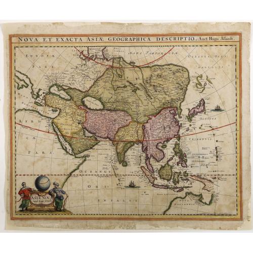 Old map image download for Asiae Nova Apud Hudo Allardt. / Nova et exacta Asiae geograpicha descriptio.