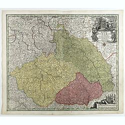 Mappa Geographica Regnum Bohemiae Cum Adiunctis Ducatu Silesiae, . . .
