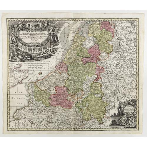 Old map image download for XVII Provinciae Belgii five Germaniae inferioris. . .