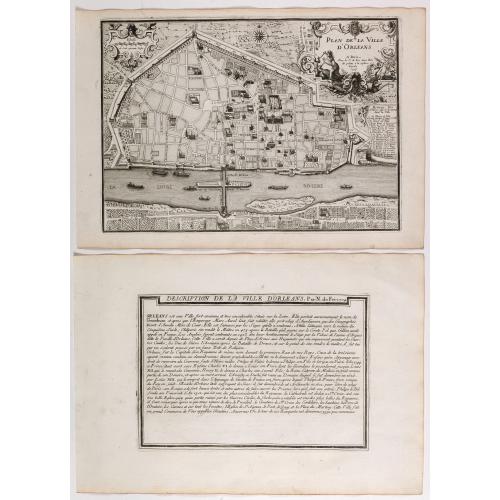 Old map image download for Plan de ville d'Orléans.