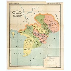 Indo-Chine Française Cochinchine. Carte historique Anciennes Provinces.