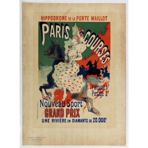 Old map image download for Hippodrome de la porte Maillot. Paris Courses.