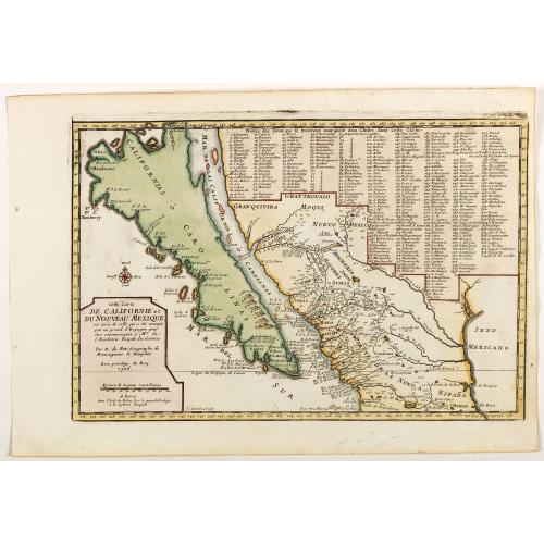 Old map image download for Cette Carte de Californie et du Nouveau Mexique.