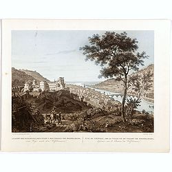Ansicht des schlosses, der stradt u. des thales von Heidelberg . . . Vue du château, de la ville et du vallon de Heidelberg . . .