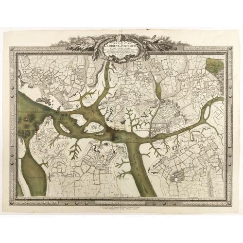 Old map image download for Nouveau Plan de L'Orient, du Port-Louis et de Leurs Rades Avec tous les Bancs de Sables Vases Rochers & Ecueils qui se decouvrent lorsque la Mer est basse .