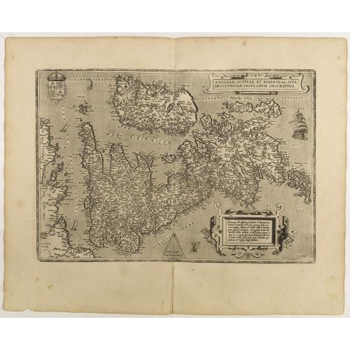 Old map image download for Angliae, scotiae, et Hiberniae, sive Britannicar:insularum.
