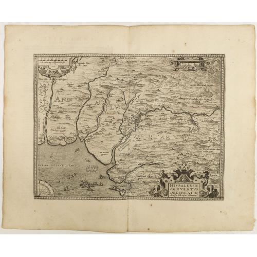 Old map image download for Hispalensis Conventus Delineatio, Auctore Hieronijmo Chiave...