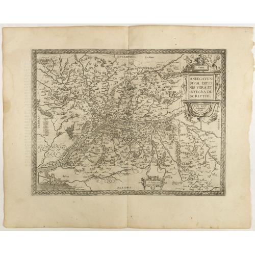 Old map image download for Anjou. Andegavensium Ditionis Vera et Integra Descriptio. Licimo Guijeto Andegavense auctore.