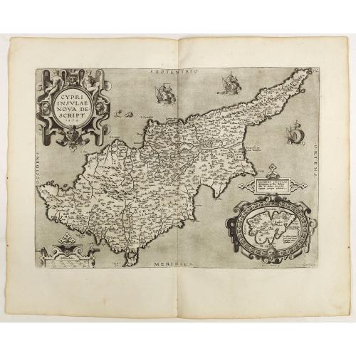 Old map image download for Cypri Insulae Nova descript. 1573.