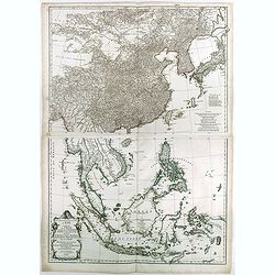 Seconde partie de la carte d'Asie contenant la Chine et partie de la Tartarie, l'Inde au-delà du Gange, les Isles Sumatra, Java, Borneo, Molusques, Philippines et du Japon.