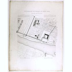 Topographie historique du vieux Paris / Plan de restitution Feuille V.