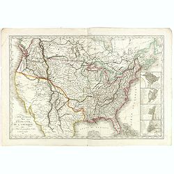 Carte Generale Des Etats-Unis De L'Amerique avec les Plans des principales Villes...