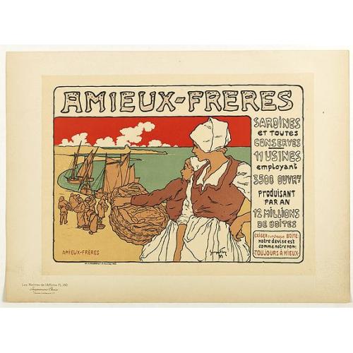 Old map image download for Amieux Freres, sardines et toute conserves.