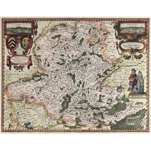 Old map image download for Nobilis Hannoniae Com. Descriptio (Hainaut)