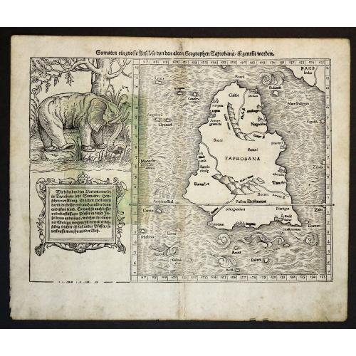 Old map image download for Sumatra Ein Grosse Insel / So Von Den alten Geographen Taprobana...