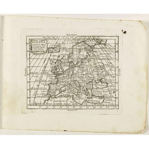 Old map image download for Europa secondo le ultime osservazioni dell' Academia reala delle Scienze.