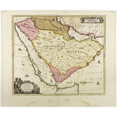 Old map image download for Arabiae Felicis, petrae et desertae.