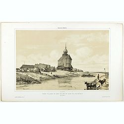 Vieux village et son église en bois du XIIIe siècle près de Rostow.