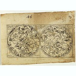 [Rare double hemisphere celestial chart]