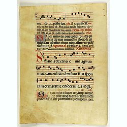 Leaf on vellum from a antiphonary.