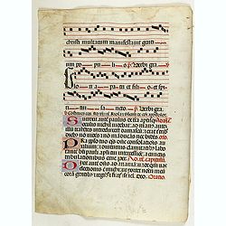 Leaf on vellum from a antiphonary.