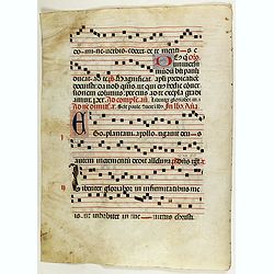 Leaf on vellum from a antiphonary.