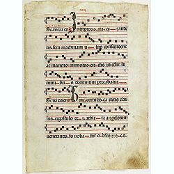 Leaf on vellum from a antiphonary.