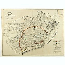 Plano de la capital para el trafico general de conformidad con la ordenanza 3 Agosto 1897.