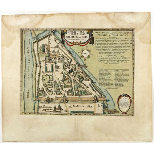 Old map image download for Kremlenagrad, Castellum urbis Moskvae . . .