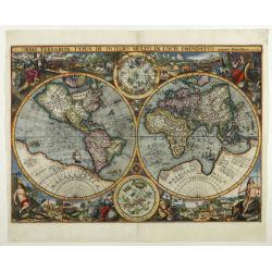 Orbis Terrarum Typus de Integro Multis in Locis Emendatus Auctore Petro Kaerio Anno 1607.