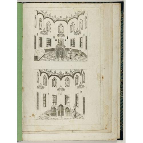 Old map image download for [Tableau Général de l'Empire Ottoman]. 11 plates with the panoramic view of Mecca.