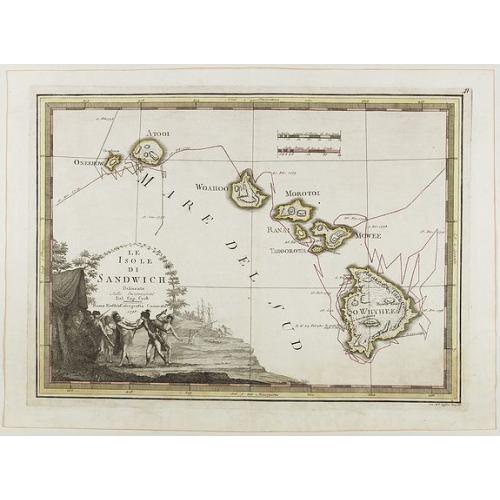 Le Isole di Sandwich delineate sulle osservazioni del Cap Cook.