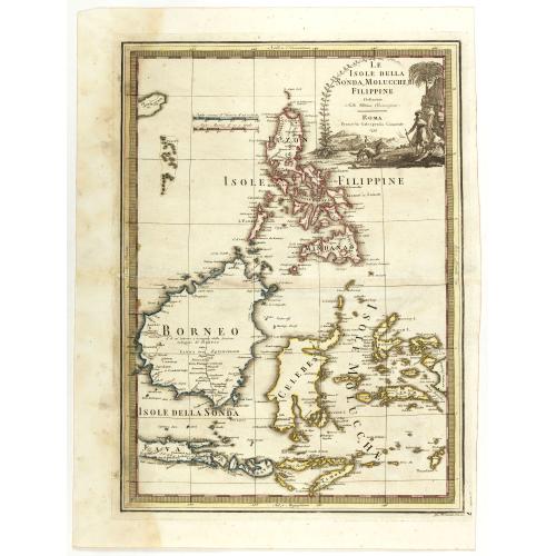 Old map image download for Le Isole della Sonda, Molluche, e Filippine delineate sulle ultima osservazioni.