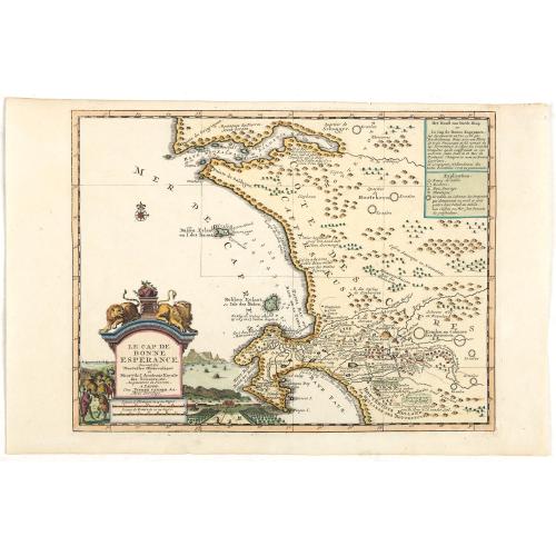 Old map image download for Le Cap de Bonne Esperance, suivant les nouvelles observations..