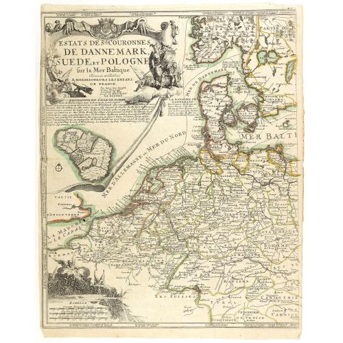 Old map image download for Estats..de Dannemark, Suede, et Pologne..