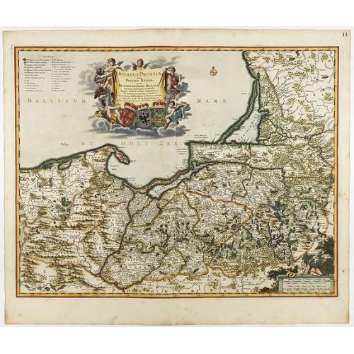 Old map image download for Ducatus Prussiae tam Polono Regiae. . .