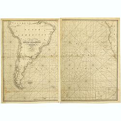 A general chart of the South Atlantic Ocean Drawn by J.W.Norie hydrographer. Revised & Corrected 1854.