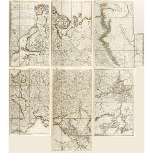 Old map image download for Carte des Europaisch- und eines Theils des Asiatisch russischen Reichs, nach den Neuesten Astronomischen Ortsbestimungen, den Grossen Atlas und Andern Karten des Russich-Kaiserl: Karten-Depots Verfasst ...