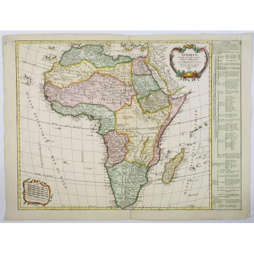 Old map image download for Afrique divisee en ses principaux Empires et Royaumes.