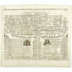 Carte genealogique de la Maison de Lorraine . . .