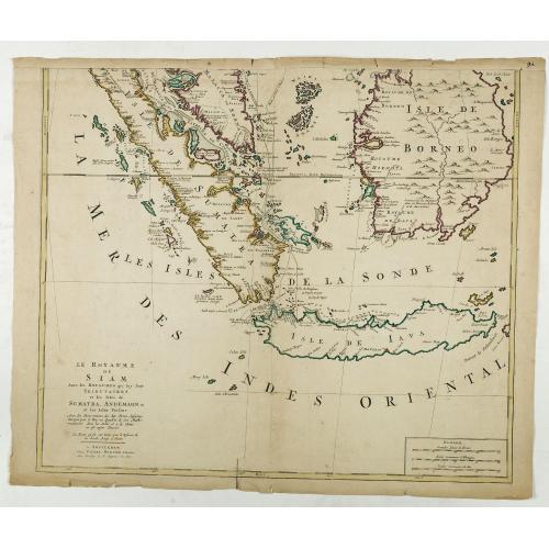 Old map image download for Le Royaume de Siam avec les Royaumes. . .