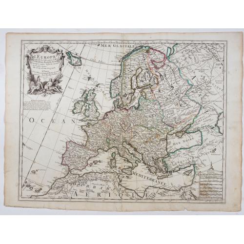 Old map image download for Carte de l'Europe Dressée sur les observations de Mrs de l'Academie Royale des Sciences . . .