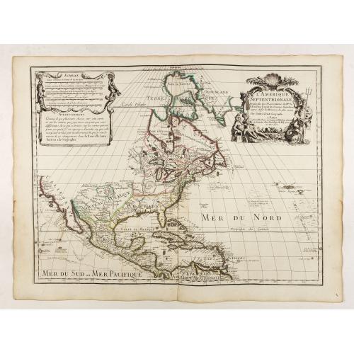 Old map image download for L'Amerique Septentrionale dressée sur les Observations de Mrs de l'Academie Royale des Sciences . . .