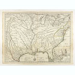 Carte de la Louisiane et du cours du Mississipi.